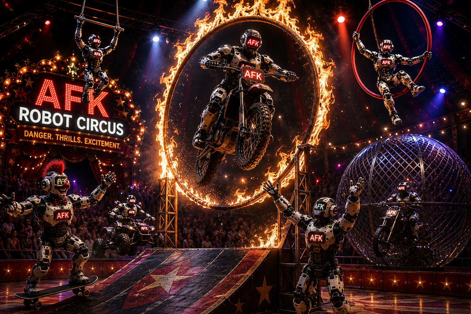 AFK Robot Circus scene