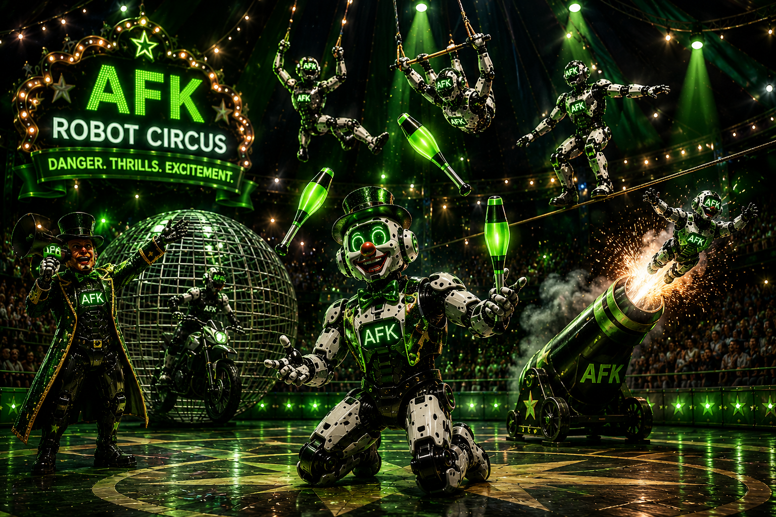 AFK Robot Circus scene