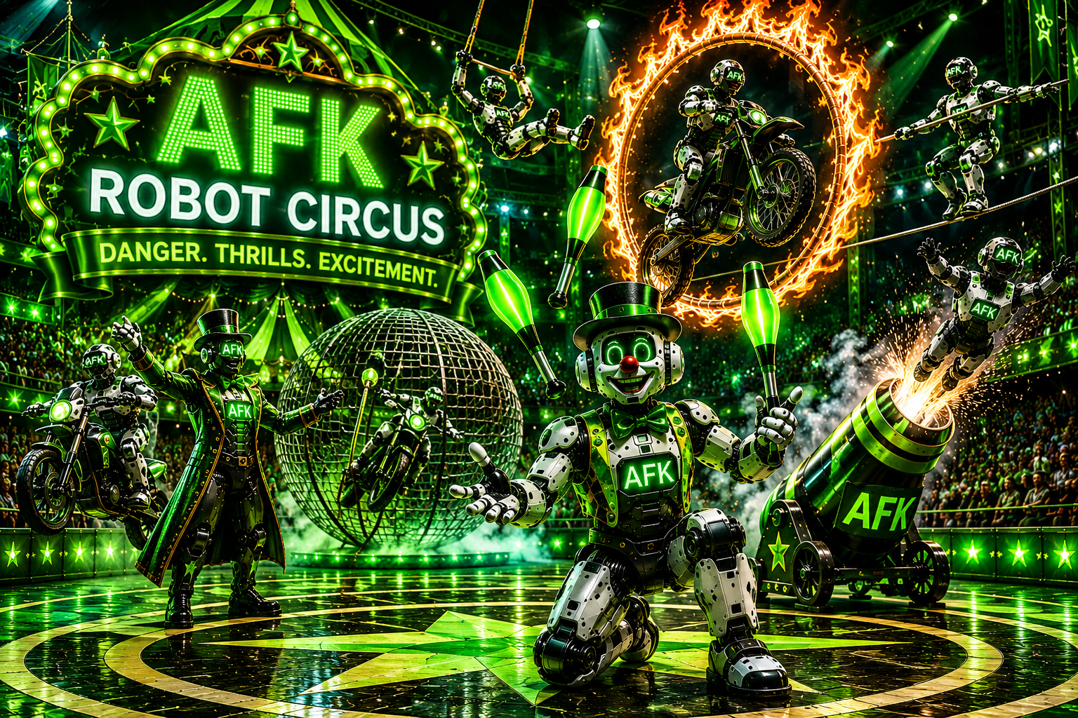 AFK Robot Circus scene